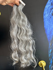 18" Silver Foxx Tape Ins- 50g- Mink911