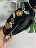 Plush Jeweled Headband