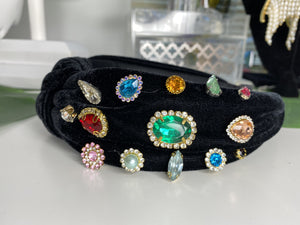 Plush Jeweled Headband