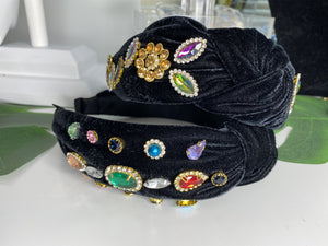 Plush Jeweled Headband